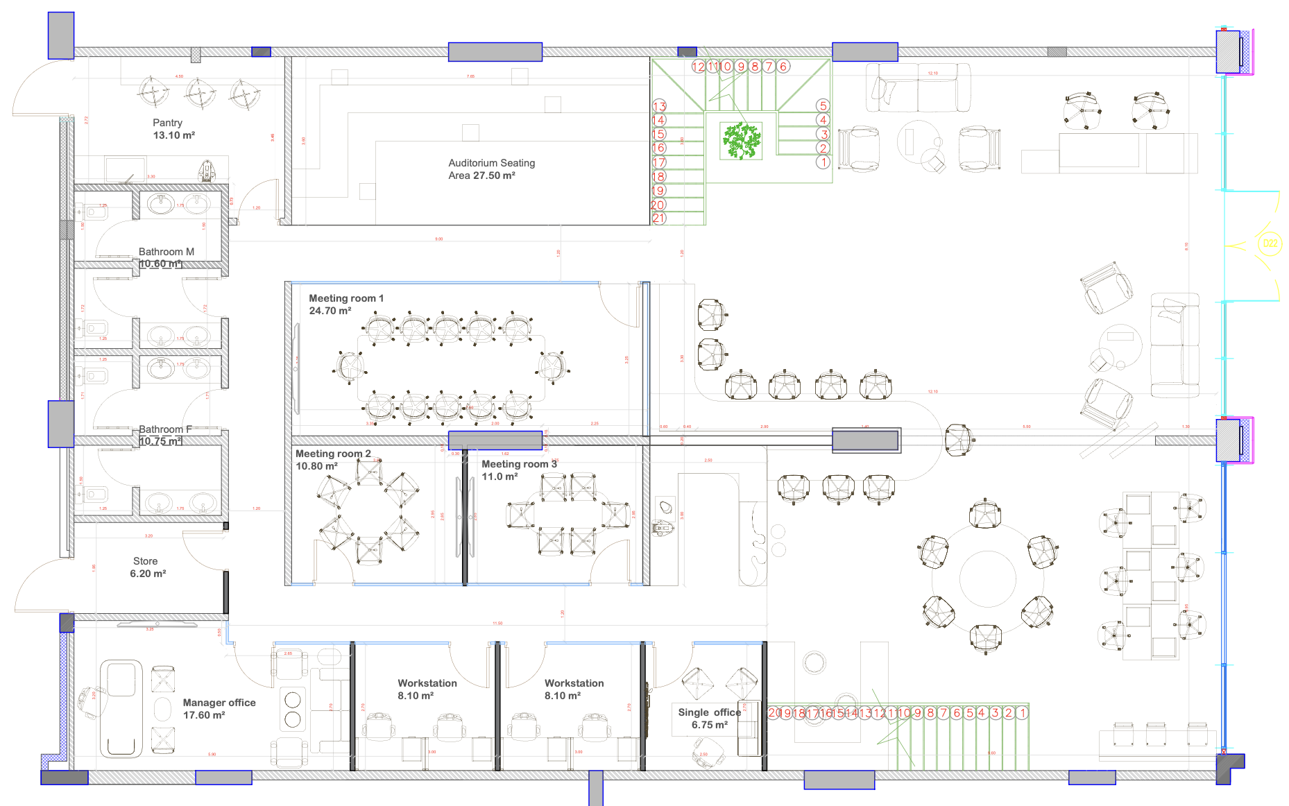 Founders Zone ground floor plan — Riyadh