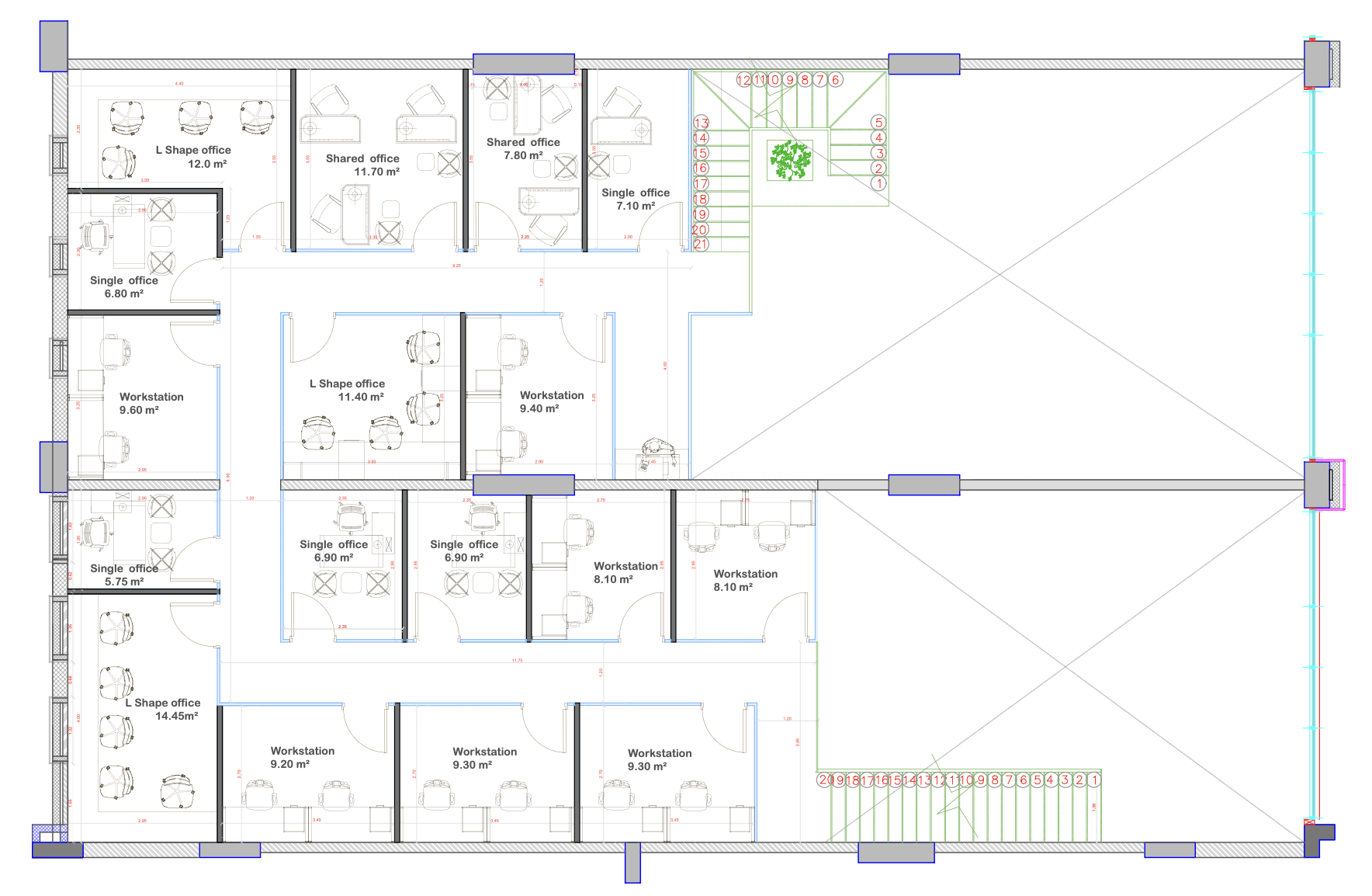 Founders Zone office floor plan — Riyadh